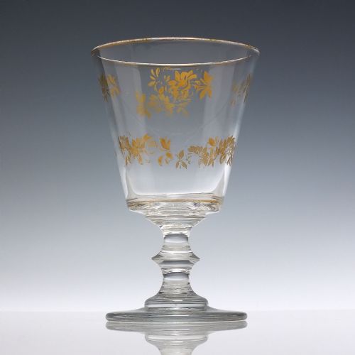 RARE WILLIAM IV GILDED GLASS RUMMER C1830 - ADDITIONAL PHOTO 1