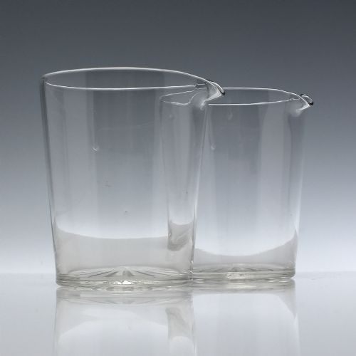 PAIR ANTIQUE GLASS IRISH MIXING TUMBLERS C1840 - ADDITIONAL PHOTO 1