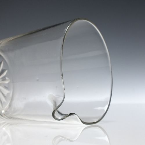 PAIR ANTIQUE GLASS IRISH MIXING TUMBLERS C1840 - ADDITIONAL PHOTO 3