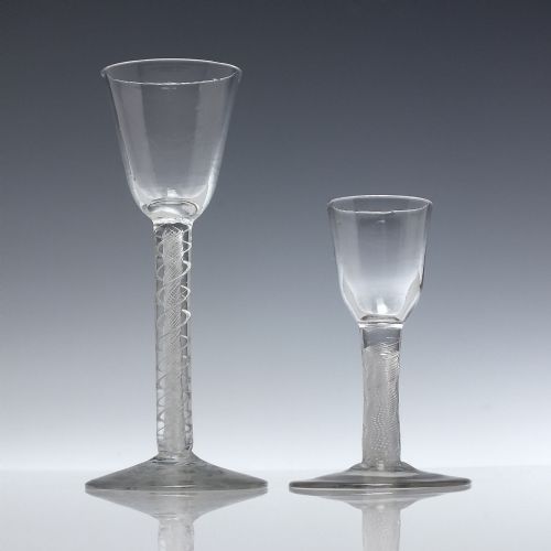 RARE 18TH CENTURY AIR TWIST DRAM GLASS C1750 - ADDITIONAL PHOTO 2
