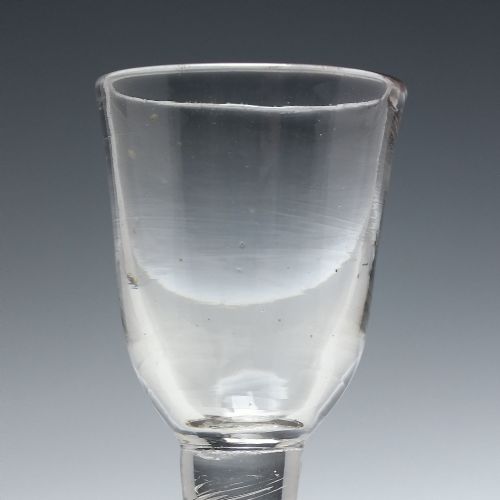 RARE 18TH CENTURY AIR TWIST DRAM GLASS C1750 - ADDITIONAL PHOTO 4