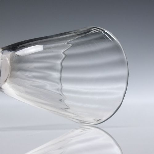 SIX GEORGIAN DRAM GLASSES WITH DOMED FOLDED FEET C1760 - ADDITIONAL PHOTO 2