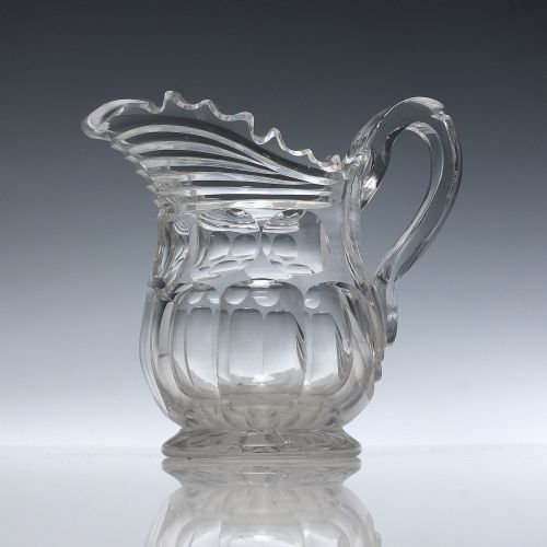 fig 1. Victorian Antique Cut Glass Cream Jug c1820