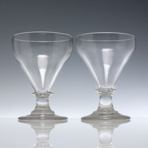 pair of large 19th century glass rummers c1850 - CATEGORY: ANTIQUE GLASS - DATED 1850