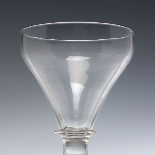 PAIR OF LARGE 19TH CENTURY GLASS RUMMERS C1850 - ADDITIONAL PHOTO 1