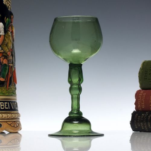 antique english 18th century export wine glass c1750 - CATEGORY: ANTIQUE GLASS - DATED 1750