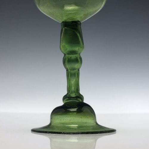 ANTIQUE ENGLISH 18TH CENTURY EXPORT WINE GLASS C1750 - ADDITIONAL PHOTO 3