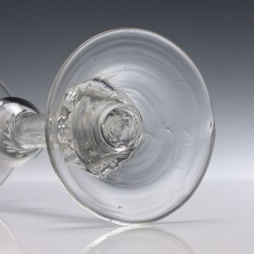 GEORGIAN 18TH CENTURY COMPOSITE WINE GLASS C1750 - ADDITIONAL PHOTO 6