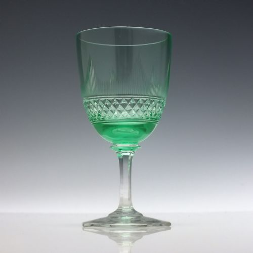 SIX EDWARDIAN VASELINE WINE GLASS C1910 - ADDITIONAL PHOTO 1