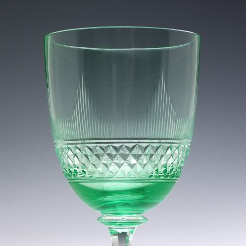 SIX EDWARDIAN VASELINE WINE GLASS C1910 - ADDITIONAL PHOTO 2
