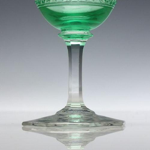 SIX EDWARDIAN VASELINE WINE GLASS C1910 - ADDITIONAL PHOTO 3