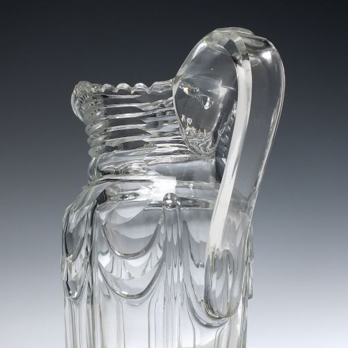 LARGE GEORGIAN PRISM CUT GLASS WATER JUG C1820 - ADDITIONAL PHOTO 3
