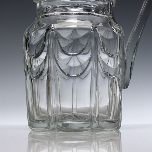 LARGE GEORGIAN PRISM CUT GLASS WATER JUG C1820 - ADDITIONAL PHOTO 4