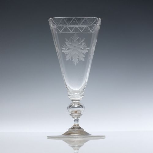 RARE VIENNA WORLD FAIR ENGRAVED WINE GLASS C1873 - ADDITIONAL PHOTO 1