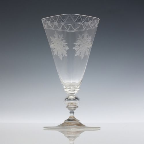 RARE VIENNA WORLD FAIR ENGRAVED WINE GLASS C1873 - ADDITIONAL PHOTO 2