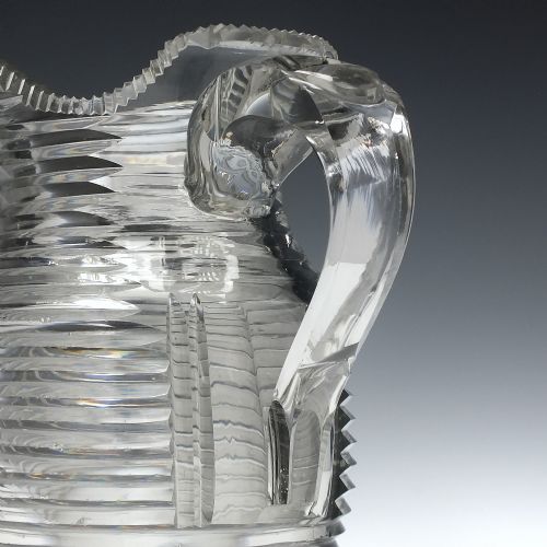 GEORGIAN PRISM CUT GLASS WATER JUG C1820 - ADDITIONAL PHOTO 2