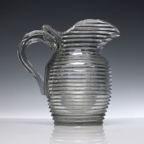 GEORGIAN PRISM CUT GLASS WATER JUG C1820 - ADDITIONAL PHOTO 4