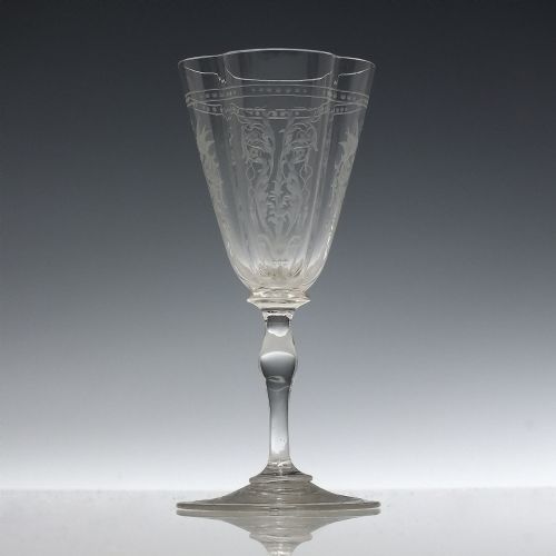 LOBMEYR ENGRAVED ART NOUVEAU WINE GLASS C1900 - ADDITIONAL PHOTO 1