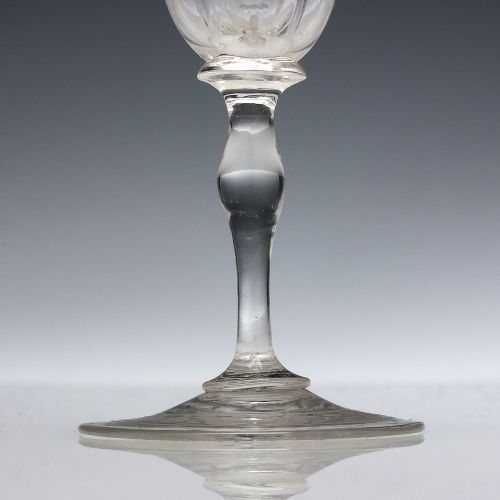 LOBMEYR ENGRAVED ART NOUVEAU WINE GLASS C1900 - ADDITIONAL PHOTO 2