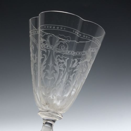 LOBMEYR ENGRAVED ART NOUVEAU WINE GLASS C1900 - ADDITIONAL PHOTO 3