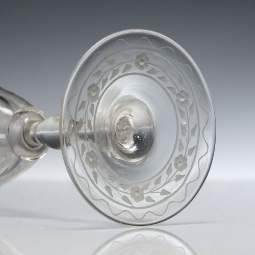 LOBMEYR ENGRAVED ART NOUVEAU WINE GLASS C1900 - ADDITIONAL PHOTO 7