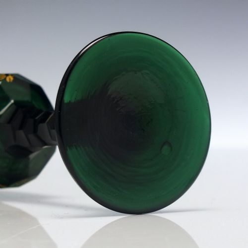 18TH CENTURY GILDED GREEN FACET CUT LIQUEUR GLASS C1790 - ADDITIONAL PHOTO 5