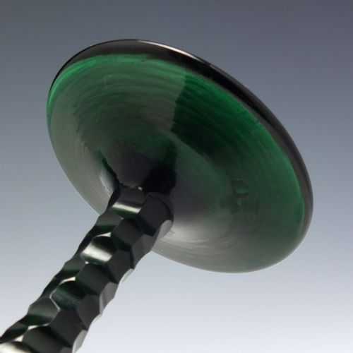 18TH CENTURY GILDED GREEN FACET CUT LIQUEUR GLASS C1790 - ADDITIONAL PHOTO 6