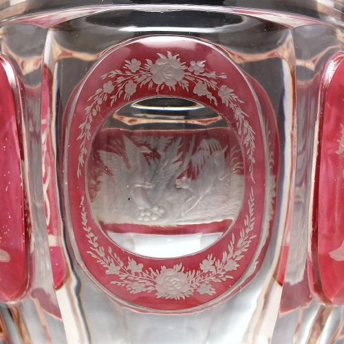LARGE BOHEMIAN ENGRAVED GOBLET WITH COVER C1835 - ADDITIONAL PHOTO 8