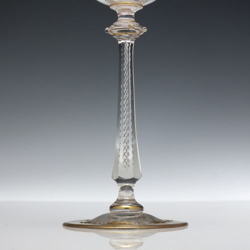 FOUR ART NOUVEAU FRENCH ST LOUIS AIR TWIST HOCK WINE GLASSES C1900 - ADDITIONAL PHOTO 2