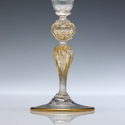VENETIAN SALVIATI CO ENAMELLED AND GILDED LIQUEUR GLASS C1890 - ADDITIONAL PHOTO 2