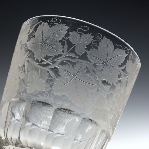 PAIR ANTIQUE VICTORIAN ENGRAVED WHISKY GLASS TUMBLERS C1850 - ADDITIONAL PHOTO 3