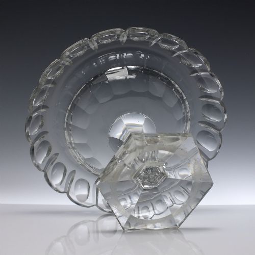 SUPERB FRENCH VAL ST LAMBERT GLASS COMPORT 'DUMORTIER' C1905 - ADDITIONAL PHOTO 3