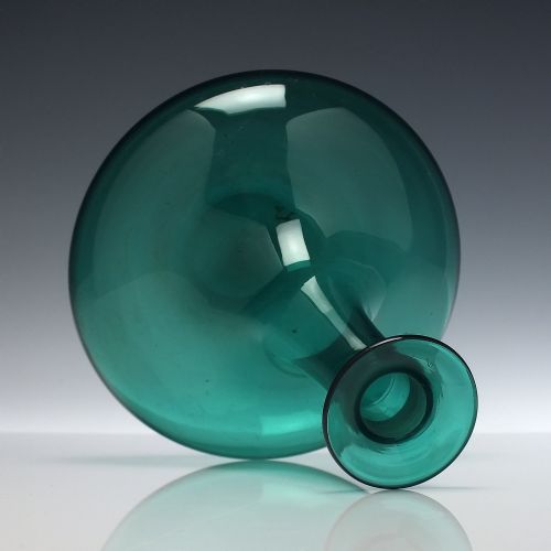 GEORGIAN BRISTOL GREEN GLASS MELL DECANTER WITH ORIGINAL STOPPER C1830 - ADDITIONAL PHOTO 2