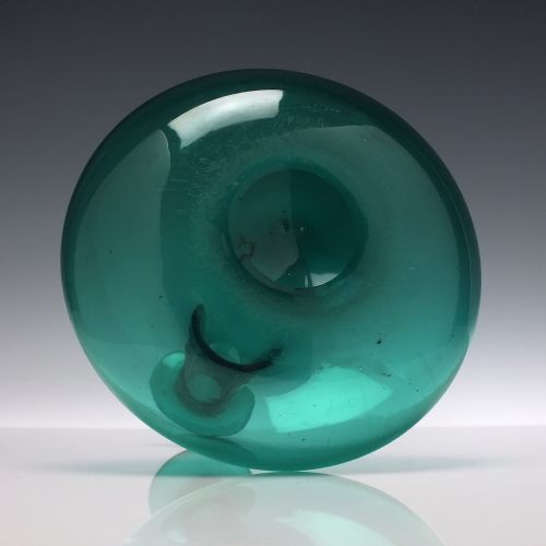 GEORGIAN BRISTOL GREEN GLASS MELL DECANTER WITH ORIGINAL STOPPER C1830 - ADDITIONAL PHOTO 3