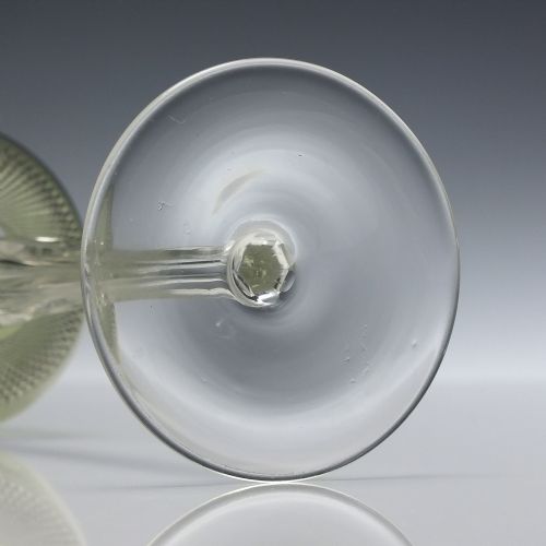SIX TALL ART NOUVEAU JOSEPHINENHUTTE HOCK WINE GLASSES C1900 - ADDITIONAL PHOTO 7
