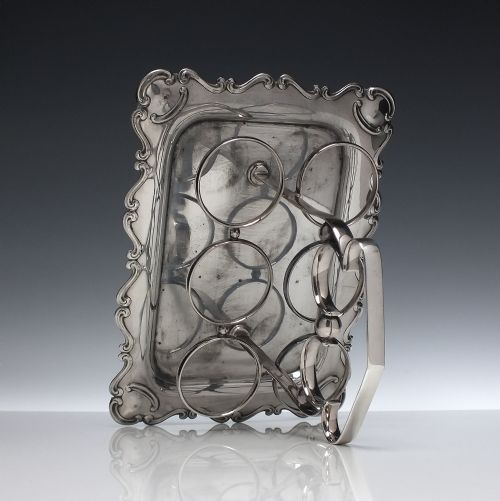 HIGH QUALITY 19TH CENTURY SILVER PLATED SIX BOTTLE CONDIMENT SET C1890 - ADDITIONAL PHOTO 6