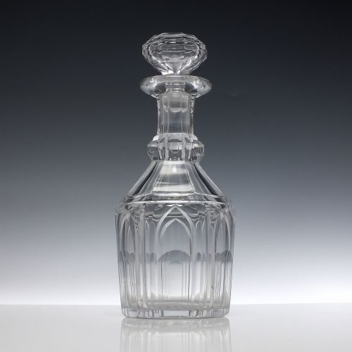 georgian cylindrical cut glass decanter c1830 - CATEGORY: ANTIQUE GLASS - DATED 1850