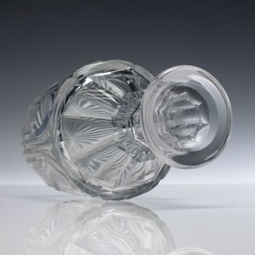 GEORGIAN CYLINDRICAL CUT GLASS DECANTER C1830 - ADDITIONAL PHOTO 2