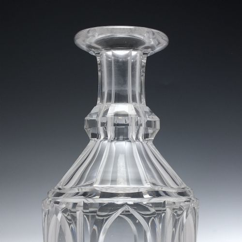 GEORGIAN CYLINDRICAL CUT GLASS DECANTER C1830 - ADDITIONAL PHOTO 5