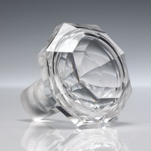 GEORGIAN CYLINDRICAL CUT GLASS DECANTER C1830 - ADDITIONAL PHOTO 6