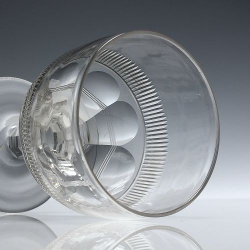 PAIR GEORGIAN GLASS RUMMERS C1800 - ADDITIONAL PHOTO 4