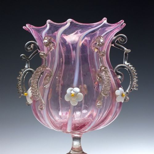 fig 1. 19th Century Facon De Venice Salviati Murano Glass Chalice c1880
