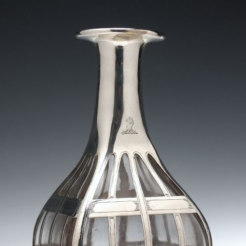 RARE ANTIQUE USA ALVIN CORPORATION SILVER GLASS DECANTER C1900 - ADDITIONAL PHOTO 6