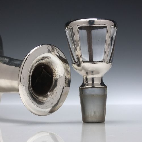 RARE ANTIQUE USA ALVIN CORPORATION SILVER GLASS DECANTER C1900 - ADDITIONAL PHOTO 7