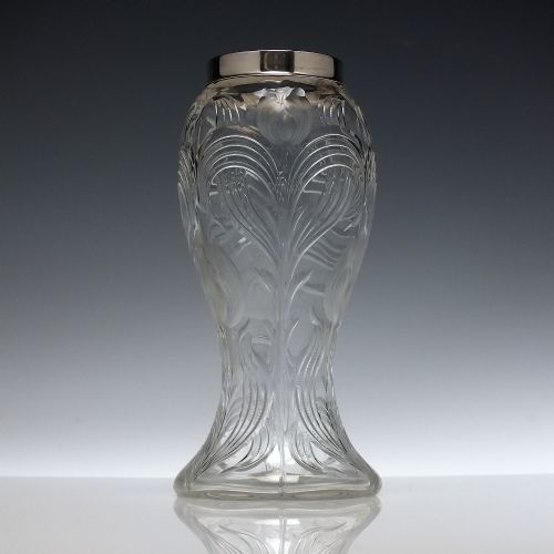 STEVENS WILLIAMS ART NOUVEAU SILVER TOP VASE C1909 - ADDITIONAL PHOTO 1
