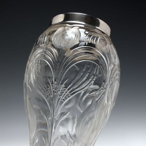 STEVENS WILLIAMS ART NOUVEAU SILVER TOP VASE C1909 - ADDITIONAL PHOTO 2