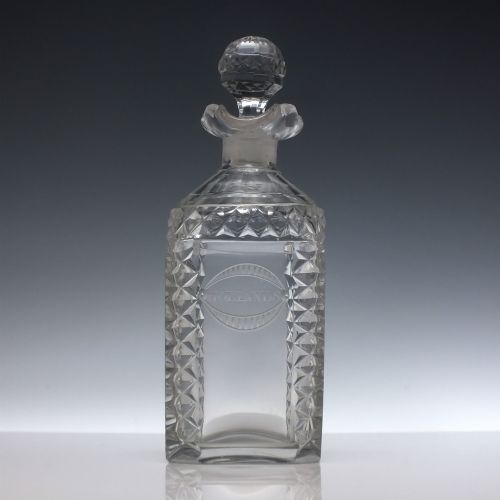 PAIR 19TH CENTURY GLASS SPIRIT DECANTERS C1830 - ADDITIONAL PHOTO 2