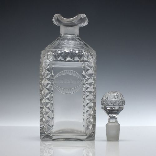 PAIR 19TH CENTURY GLASS SPIRIT DECANTERS C1830 - ADDITIONAL PHOTO 3
