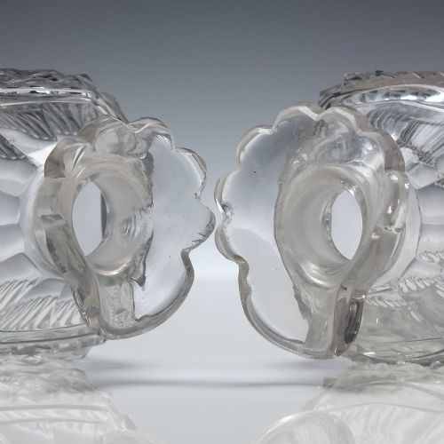 PAIR 19TH CENTURY GLASS SPIRIT DECANTERS C1830 - ADDITIONAL PHOTO 5