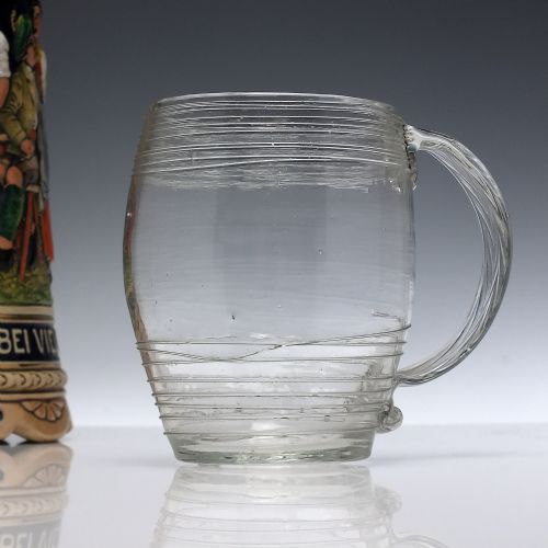 18th century barrel tankard c1770 - CATEGORY: ANTIQUE GLASS - DATED 1750